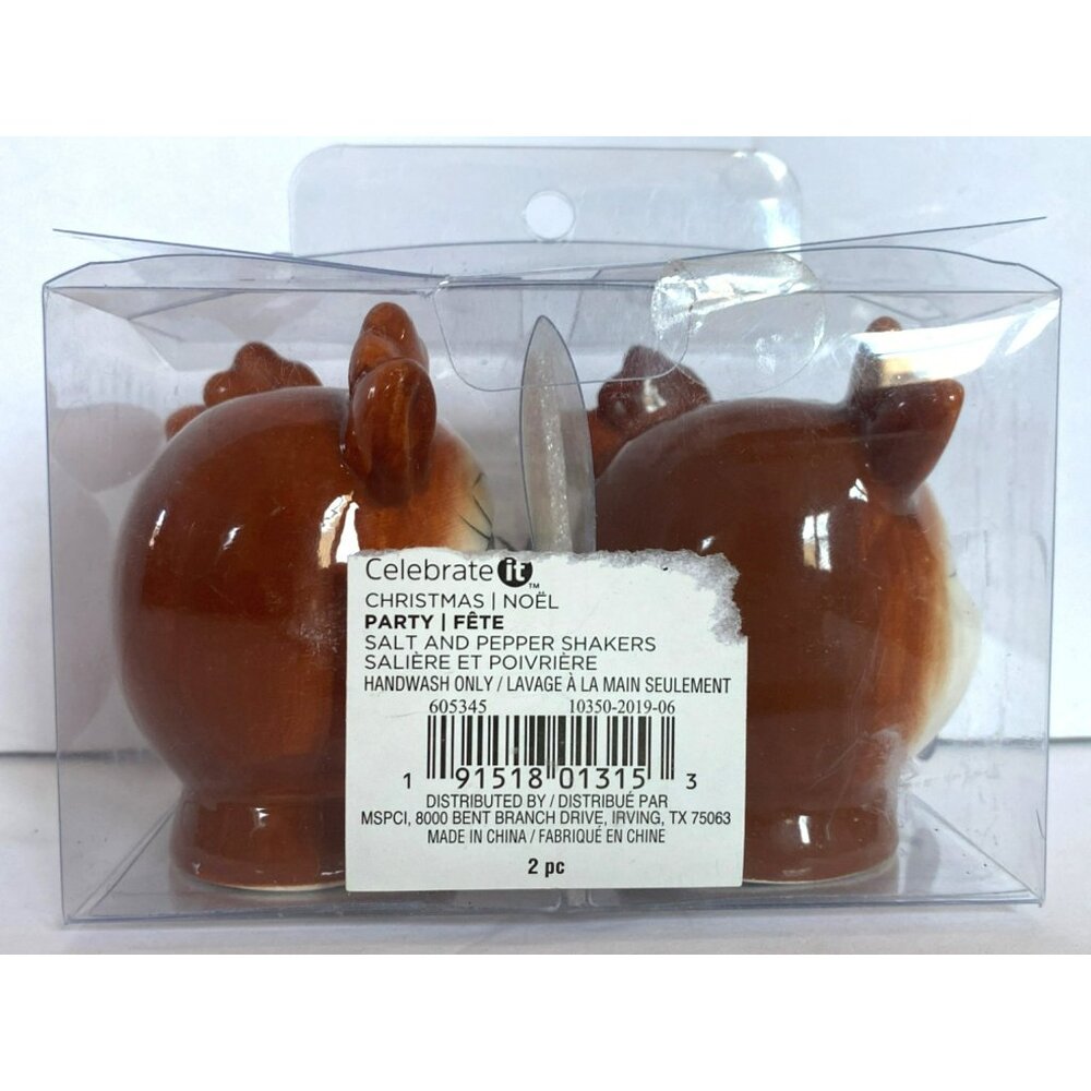 Anthropomorphic Christmas Salt & Pepper Shakers Winking Deer Vintage Style NEW! - Picture 6 of 7